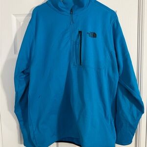The North Face Men's Bright Blue Zip-Up Pullover Sweater